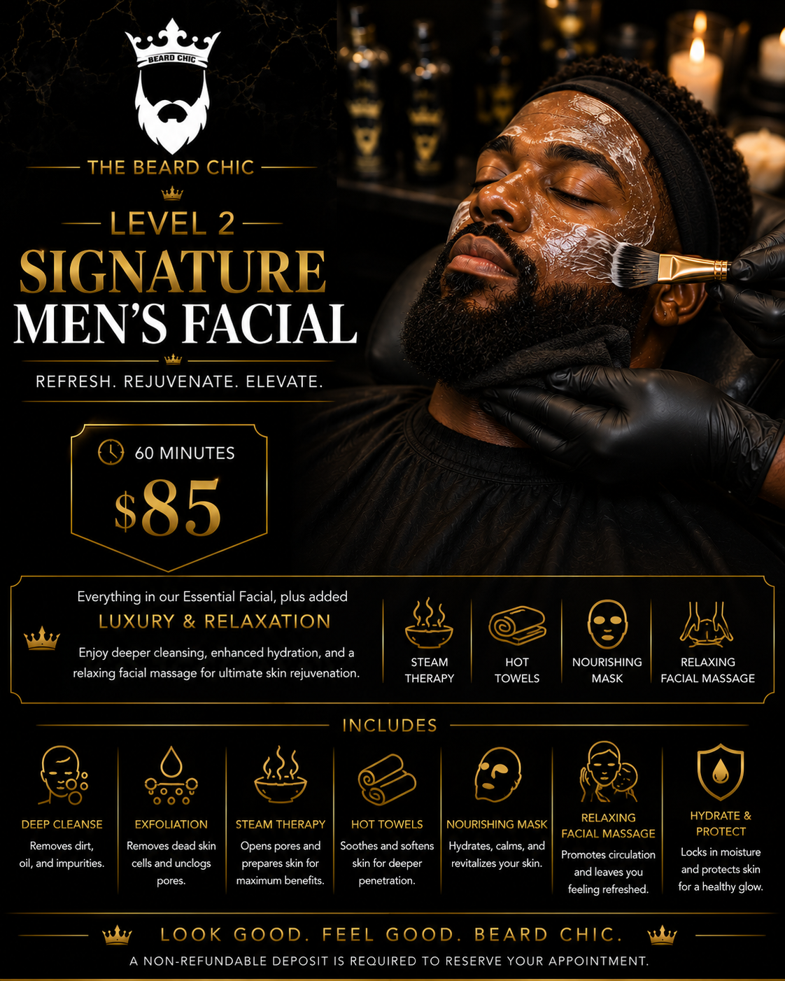 🥈 Level 2 – Signature Men’s Facial